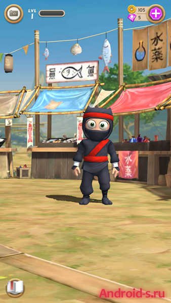 Clumsy Ninja (Неуклюжий Ниндзя) на андроид.